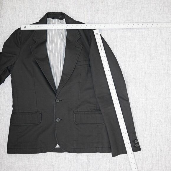 Rogues Galley Men's Cotton Blazer Jacket charcoal black size Medium - Picture 9 of 10